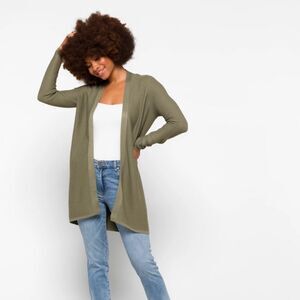 Evolution‎ by Cyrus Laysie Ribbed open Cardigan BLACK Stitch Fix XS NWT